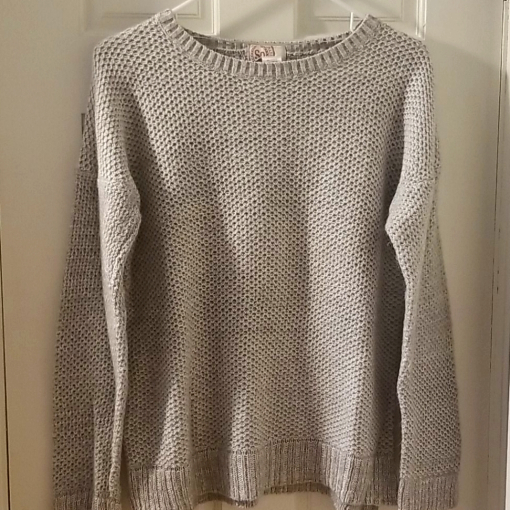 Soft gray casual sweater